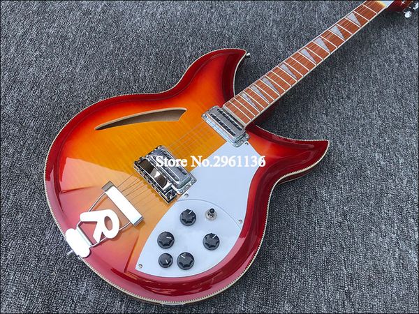 6 string electric guitar, ricken 381electric guitar, before and after with flamed maple ing
6 string electric guitar, ricken 381electric guitar, before and after with flamed maple ing