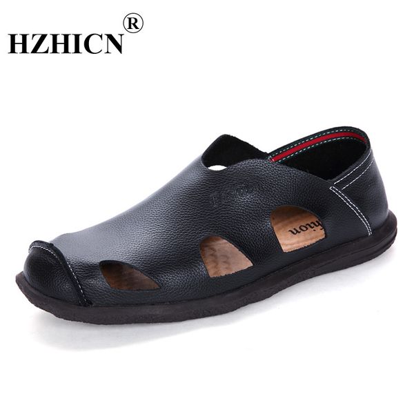 men sandals luxury genuine leather male sandals brand designer men slippers summer leather summer shoes, Black
men sandals luxury genuine leather male sandals brand designer men slippers summer leather summer shoes, Black