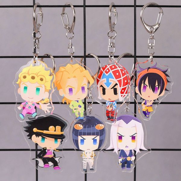 7pcs/set anime jojos bizarre adventure keychain cartoon figure acrylic pendent two-sided key chains keyring toys gift, Silver
7pcs/set anime jojos bizarre adventure keychain cartoon figure acrylic pendent two-sided key chains keyring toys gift, Silver
