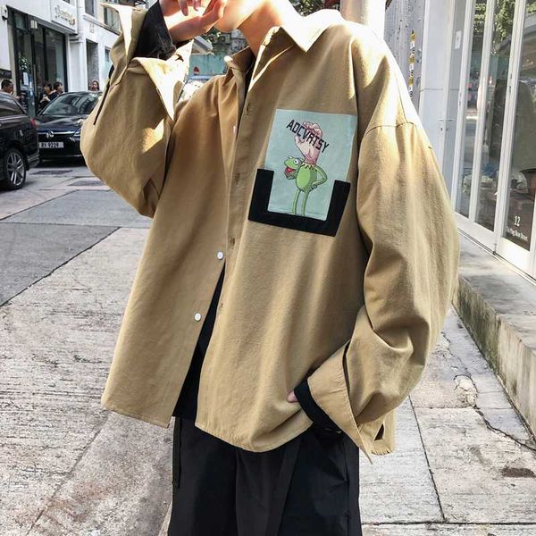 men's jackets 2021 spring and summer youth japanese version of harajuku style couple loose casual letter cartoon print jacket m-2xl, Black;brown
men's jackets 2021 spring and summer youth japanese version of harajuku style couple loose casual letter cartoon print jacket m-2xl, Black;brown
