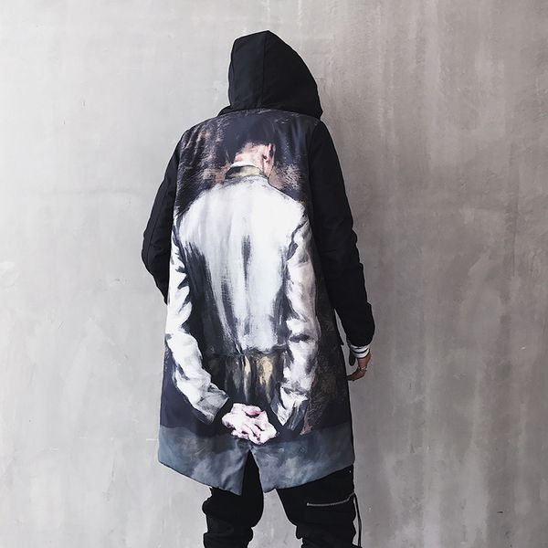 long coat men 2019 winter new warm thick back printed cotton padded hooded long parkas men loose windbreaker hip hop overcoats, Black
long coat men 2019 winter new warm thick back printed cotton padded hooded long parkas men loose windbreaker hip hop overcoats, Black