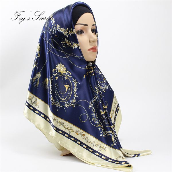 headbands for women big squares satin cart chain printed silk scarf bufandas invierno mujer 2019
headbands for women big squares satin cart chain printed silk scarf bufandas invierno mujer 2019
