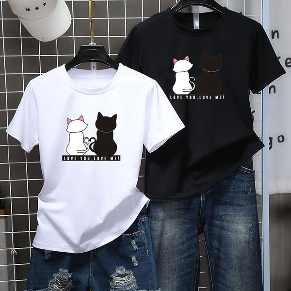 2019 круглый воротник короткий рукав футболки мужские и женские топ свободную одежду носить пара носить топ пара платье мультфильм студент ф, White
2019 круглый воротник короткий рукав футболки мужские и женские топ свободную одежду носить пара носить топ пара платье мультфильм студент ф, White