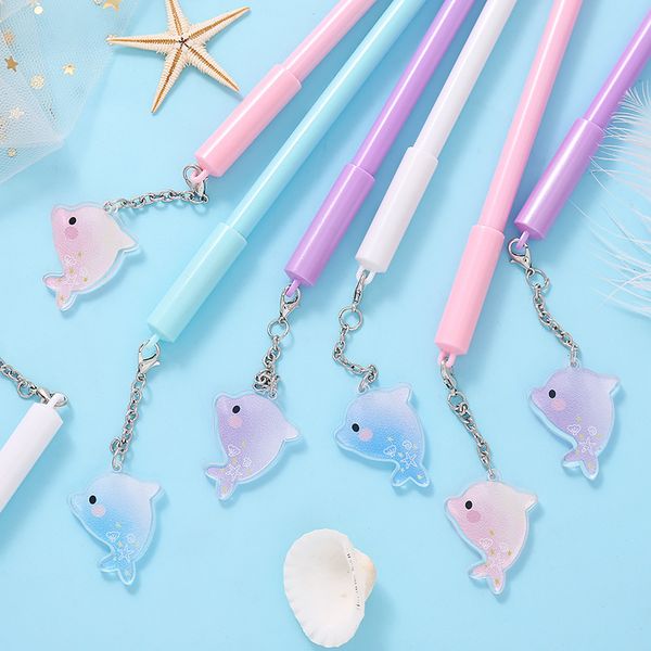 dolphin pendant gel pens cute 0.5 mm black ink signature pen office school writing supplies stationery gift
dolphin pendant gel pens cute 0.5 mm black ink signature pen office school writing supplies stationery gift