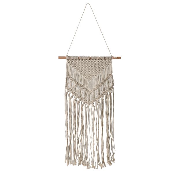 handmade boho macrame tassel wall hanging woven tapestry for home room decor