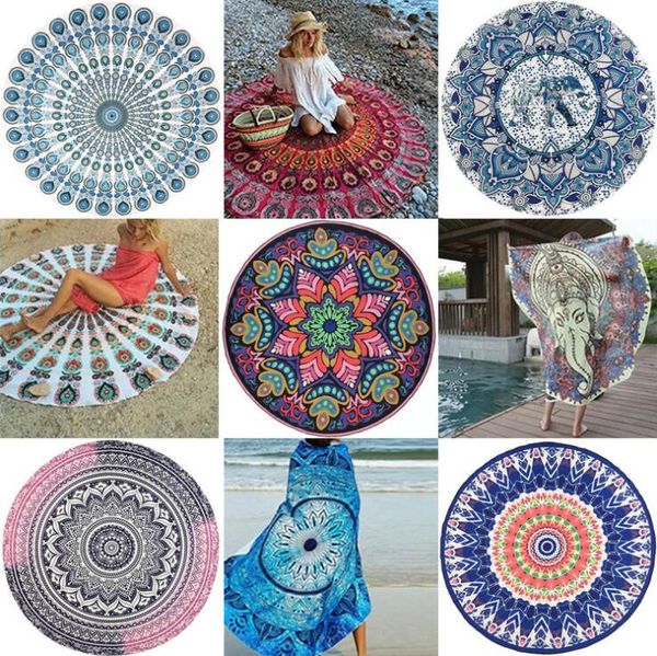 Indian Mandala Beach Towel Round Beach Blanket Polyester Elephant Printing Tapestry Yoga Mat Summer Picnic Rug 16 colors MMA1685
Indian Mandala Beach Towel Round Beach Blanket Polyester Elephant Printing Tapestry Yoga Mat Summer Picnic Rug 16 colors MMA1685