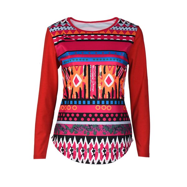 2019 fashion trend regular new high-end women floral splice printing long sleeve pullover t shirt, White
2019 fashion trend regular new high-end women floral splice printing long sleeve pullover t shirt, White