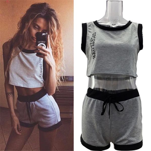2pcs running set women sleeveless crop drawstring shorts sportswear gym workout clothes 2020 summer, Black;blue
2pcs running set women sleeveless crop drawstring shorts sportswear gym workout clothes 2020 summer, Black;blue