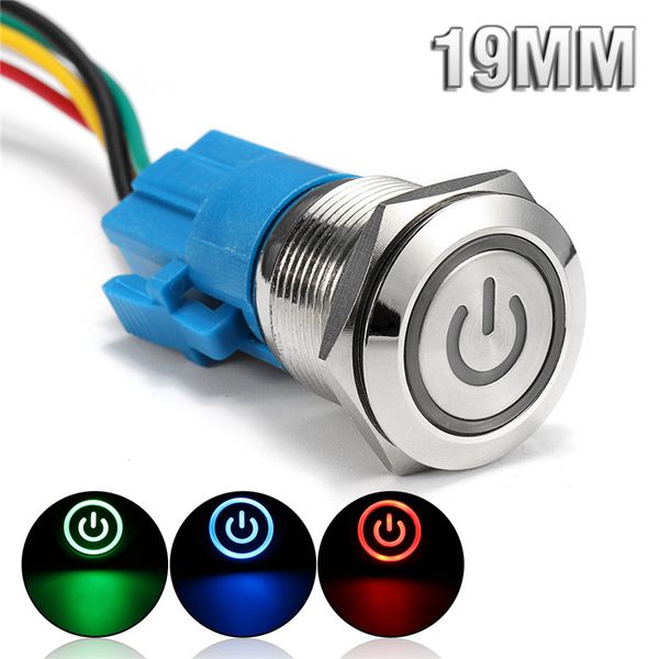 19mm led light metal waterproof momentary 12v led 5pin car push button latching switch with wire connector
19mm led light metal waterproof momentary 12v led 5pin car push button latching switch with wire connector