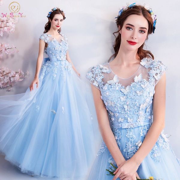 walk beside you tulle prom dresses blue lace appliques beading a-line long vestidos de graduacion butterfly evening gowns stock, White;black
walk beside you tulle prom dresses blue lace appliques beading a-line long vestidos de graduacion butterfly evening gowns stock, White;black