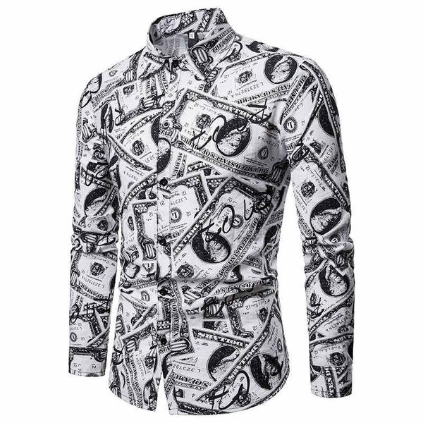 new spring lapel shirt men's long-sleeved shirt 3d dollar printing casual clothing street hip-hop tide male clothing 2019
new spring lapel shirt men's long-sleeved shirt 3d dollar printing casual clothing street hip-hop tide male clothing 2019