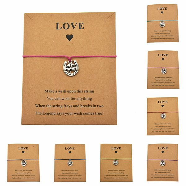lucky horseshoe four leaf clover charms bracelets love cards adjustable handmade jewelry women men lover's friendship gifts, Golden;silver
lucky horseshoe four leaf clover charms bracelets love cards adjustable handmade jewelry women men lover's friendship gifts, Golden;silver