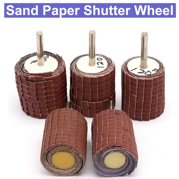 6mm shank sand paper shutter wheel 50mm emery cloth polishing grinding wheel wood carving metal polishing head 150# 240# 320#
6mm shank sand paper shutter wheel 50mm emery cloth polishing grinding wheel wood carving metal polishing head 150# 240# 320#