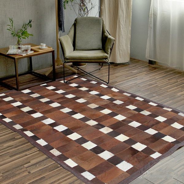 american style cowhide patchwork rug big size genuine cow skin fur carpet brown color plaid decorative living room rug
american style cowhide patchwork rug big size genuine cow skin fur carpet brown color plaid decorative living room rug