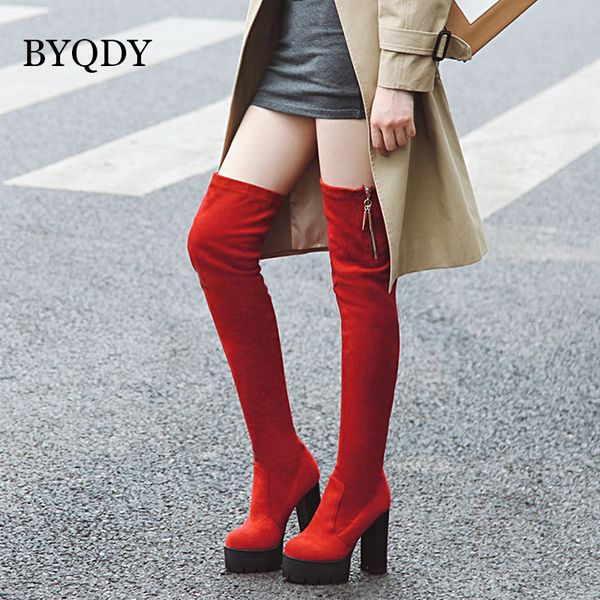 byqdy ultra high heels women boots winter thick heel over the knee boots zipper round toe tall platform shoes large size, Black
byqdy ultra high heels women boots winter thick heel over the knee boots zipper round toe tall platform shoes large size, Black