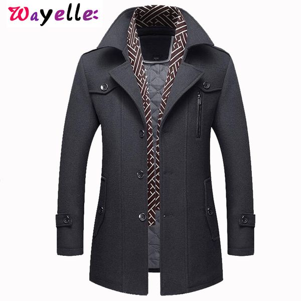2019 new мужчины зима теплая trench шерстяные пальто мода slim fit casual solid stand collar однобортный шинель куртки, Black
2019 new мужчины зима теплая trench шерстяные пальто мода slim fit casual solid stand collar однобортный шинель куртки, Black