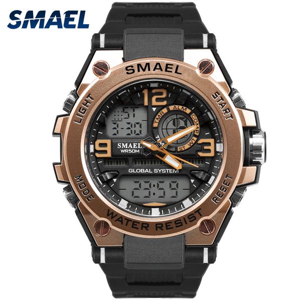 luxuly men's wrist watch gold digital watch man waterproof 50m led clock man big dial sport clock, Slivery;brown
luxuly men's wrist watch gold digital watch man waterproof 50m led clock man big dial sport clock, Slivery;brown