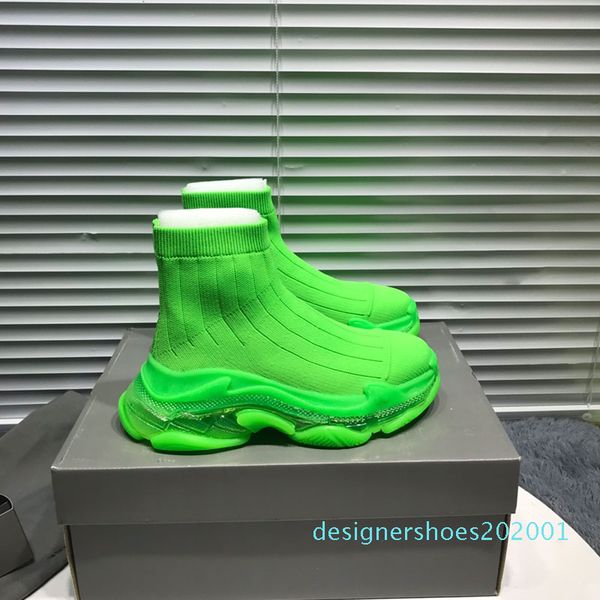 luxury designer new paris speed trainers knit sock shoe original mens womens sneakers high casual shoes with box d01, Black 
luxury designer new paris speed trainers knit sock shoe original mens womens sneakers high casual shoes with box d01, Black