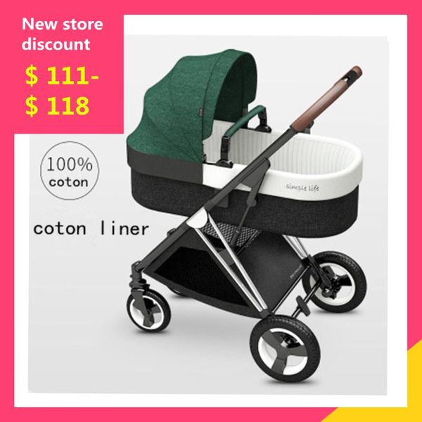 luxurious 2 in 1 baby stroller high landscape light folding pram can sit can lie ultra-light portable 4 wheel baby carriage
luxurious 2 in 1 baby stroller high landscape light folding pram can sit can lie ultra-light portable 4 wheel baby carriage