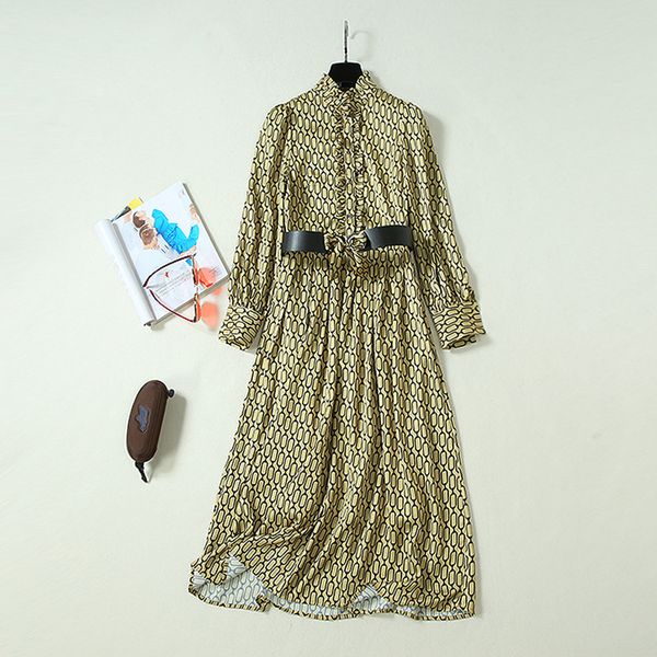autumn 2019 new european and american women's wear long sleeve collar printing black fungus edge fashion sash slim dress, Black;gray
autumn 2019 new european and american women's wear long sleeve collar printing black fungus edge fashion sash slim dress, Black;gray