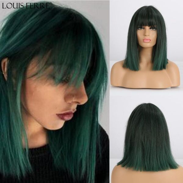 louis ferre ombre black dark green straight medium synthetic hair wigs for women cosplay bobo wigs with bangs heat resistant
louis ferre ombre black dark green straight medium synthetic hair wigs for women cosplay bobo wigs with bangs heat resistant