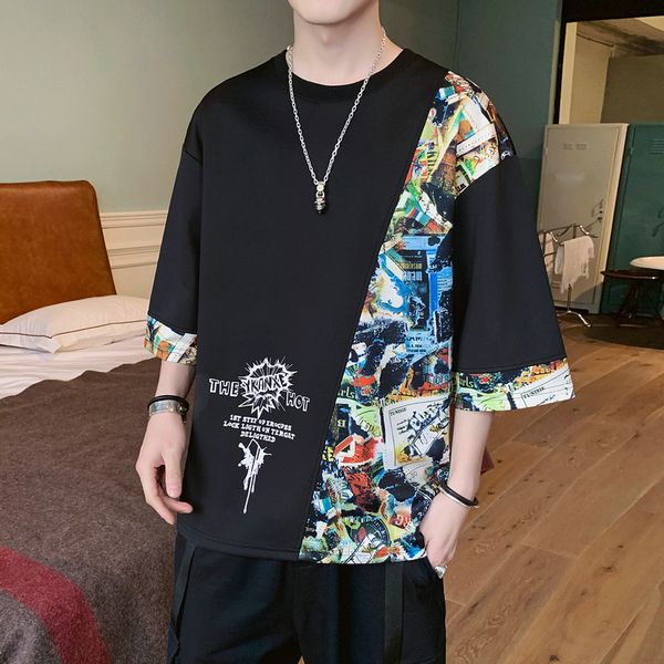 men's short-sleeved t-shirt 2020 summer new bottoming loose trend half-sleeved compassionate large size men's t-shirt, White;black
men's short-sleeved t-shirt 2020 summer new bottoming loose trend half-sleeved compassionate large size men's t-shirt, White;black