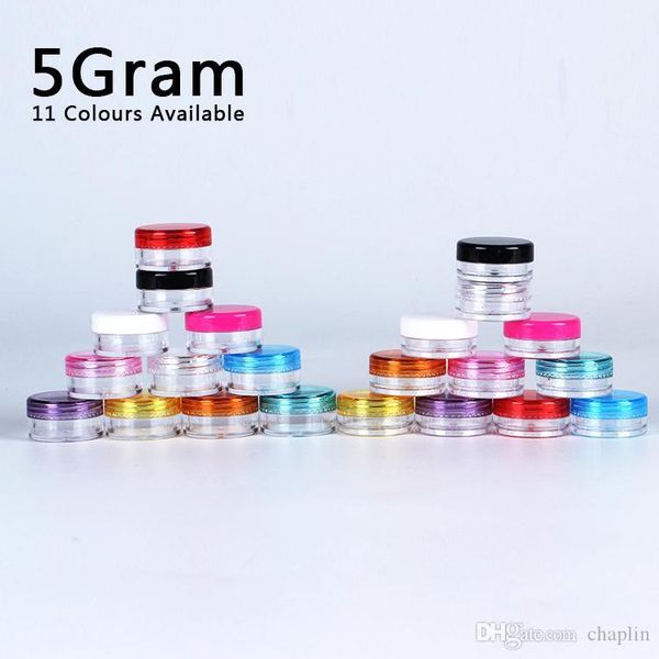 5ml plastic cosmetic container jar with screwed lid 11 colors 5gram mini empty pot for eyeshadow nails powder beads jewelry cream wax bottle
5ml plastic cosmetic container jar with screwed lid 11 colors 5gram mini empty pot for eyeshadow nails powder beads jewelry cream wax bottle