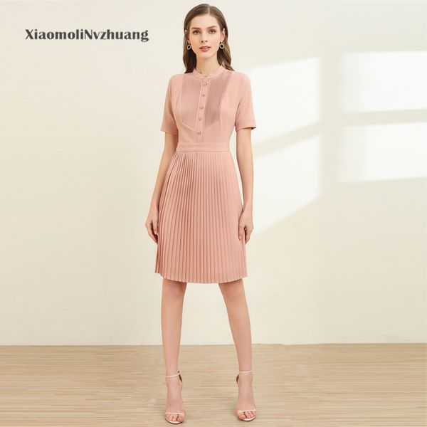 xiaomoli fashionable and elegant girl lotus root pink, pleated, classic solid color simple dress, 2020 new fashion, Black;gray
xiaomoli fashionable and elegant girl lotus root pink, pleated, classic solid color simple dress, 2020 new fashion, Black;gray