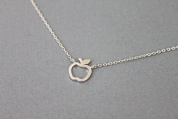 10pcs hollow outline funny simple geometric fruit apple shape pendant chain necklaces for school mentor teacher women graduation gifts, Silver
10pcs hollow outline funny simple geometric fruit apple shape pendant chain necklaces for school mentor teacher women graduation gifts, Silver