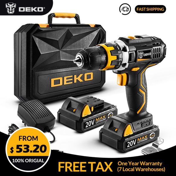 deko gcd20du2 20volt max electric screwdriver cordless drill mini wireless power driver dc lithium-ion battery 13mm 2-speed
deko gcd20du2 20volt max electric screwdriver cordless drill mini wireless power driver dc lithium-ion battery 13mm 2-speed