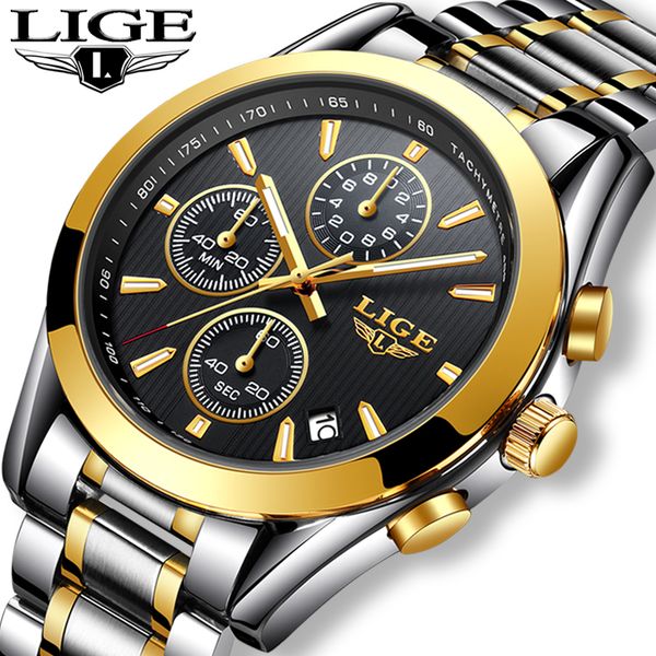 lige mens watches fashion business watch mens stainless steel waterproof clock quartz watch reloj hombre+box, Slivery;brown
lige mens watches fashion business watch mens stainless steel waterproof clock quartz watch reloj hombre+box, Slivery;brown