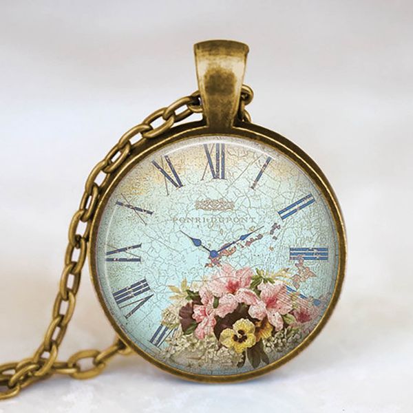 new fashion flower clock pocket watches glass cabochon jewelry vintage bronze long chain necklace for women girls gift, Silver
new fashion flower clock pocket watches glass cabochon jewelry vintage bronze long chain necklace for women girls gift, Silver