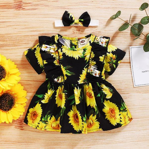 infant baby girls ruffles short sleeve sunflower print princess dress summer kids baby girls clothes outfit sets children suit, Red;yellow
infant baby girls ruffles short sleeve sunflower print princess dress summer kids baby girls clothes outfit sets children suit, Red;yellow