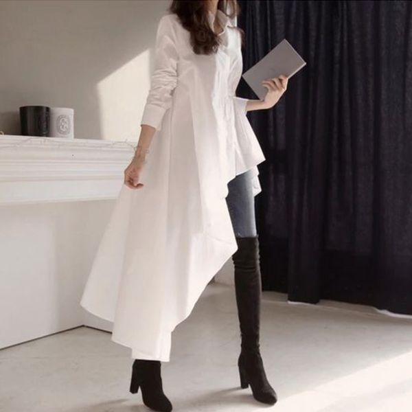tvvovvin europe autumn new irregular women blouses fashion cotton casual wild long sleeve solid color women shirt 2019 b693, White
tvvovvin europe autumn new irregular women blouses fashion cotton casual wild long sleeve solid color women shirt 2019 b693, White