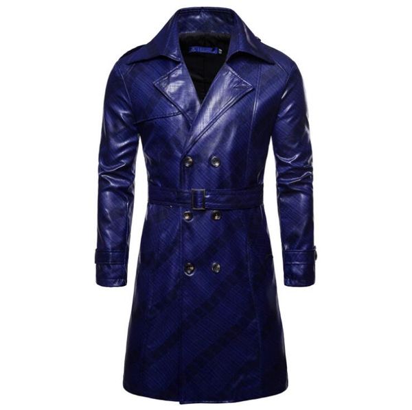 2019 new european version men long dark fringe windbreaker mens fashion double-breasted personality pu leather jacket coat, Black
2019 new european version men long dark fringe windbreaker mens fashion double-breasted personality pu leather jacket coat, Black