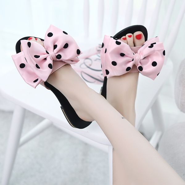 new summer beach slippers women's slides female polka dot bow knot slippers square low heels shoes flip flops casual shoes woman, Black
new summer beach slippers women's slides female polka dot bow knot slippers square low heels shoes flip flops casual shoes woman, Black