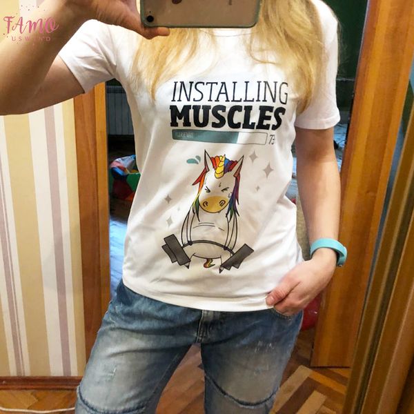 bodybuilding rainbow unicorn weightlifting installing muscle funny t shirt femme new white casual tshirt women cute t shirt
bodybuilding rainbow unicorn weightlifting installing muscle funny t shirt femme new white casual tshirt women cute t shirt