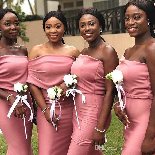 coral strapless mermaid bridesmaid dresses maxi spandex floor length south africa style long maid of honor boho prom party gown 2019, White;pink
coral strapless mermaid bridesmaid dresses maxi spandex floor length south africa style long maid of honor boho prom party gown 2019, White;pink