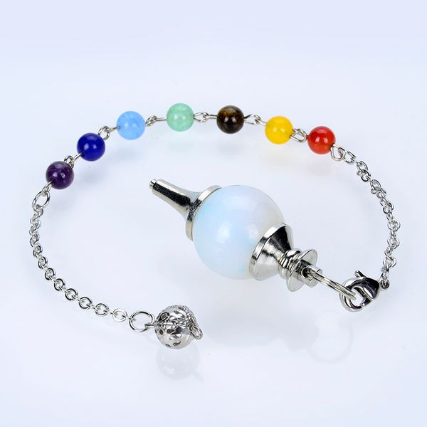 new natural stone purple crystal carnelian opal lapis quartz ball chain dowsing pendant healing chakra pendulum with beads chain, Silver
new natural stone purple crystal carnelian opal lapis quartz ball chain dowsing pendant healing chakra pendulum with beads chain, Silver