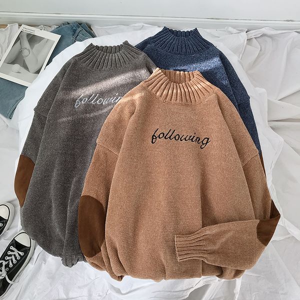 embroidery black turtleneck sweater men streetwear knitted men's winter sweater men 2019 pullover turtleneck long, White;black
embroidery black turtleneck sweater men streetwear knitted men's winter sweater men 2019 pullover turtleneck long, White;black