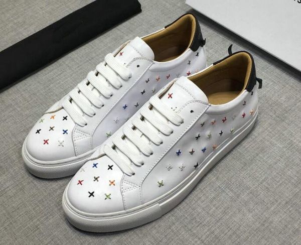 original box new designer mens embroidery sneakers lux brand men white low runner shoes hombre 38-44, Black
original box new designer mens embroidery sneakers lux brand men white low runner shoes hombre 38-44, Black