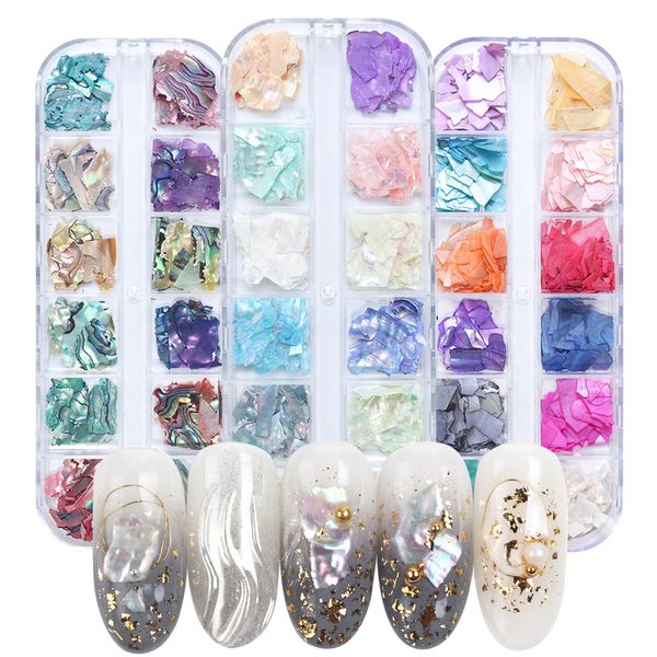 1 case abalone shell nail holographic glitter flakes 3d nail polish ultra-thin sequins manicure mermaid paillette decor jib03, Silver;gold
1 case abalone shell nail holographic glitter flakes 3d nail polish ultra-thin sequins manicure mermaid paillette decor jib03, Silver;gold