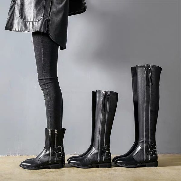 u503 40 41 42 genuine leather buckle knee high boots h black grey luxury classic flat ridding celeb
u503 40 41 42 genuine leather buckle knee high boots h black grey luxury classic flat ridding celeb