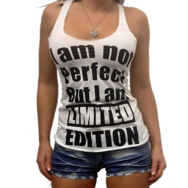 2019 white womens tanks european america explosion models letters printed ladies vest camis
2019 white womens tanks european america explosion models letters printed ladies vest camis