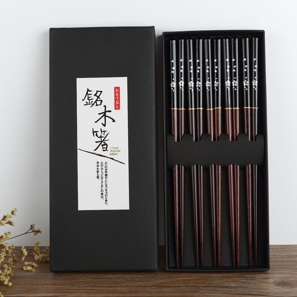 chopsticks 5 pair japanese korean food wooden bamboo red black handle design couple reusable chopstick set chop stick with case
chopsticks 5 pair japanese korean food wooden bamboo red black handle design couple reusable chopstick set chop stick with case