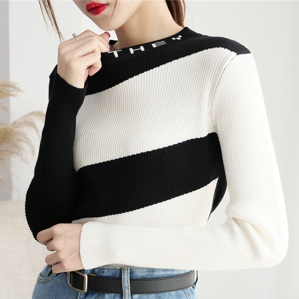 2019 autumn and winter new long sleeve shirt women round neck bottoming shirt sweater women pullover ropa de mujer, White;black
2019 autumn and winter new long sleeve shirt women round neck bottoming shirt sweater women pullover ropa de mujer, White;black