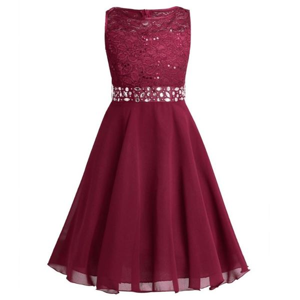 princess summer dress sequined belt red lace beaded chiffon flower girl wedding dress birthday party prom, Red;yellow
princess summer dress sequined belt red lace beaded chiffon flower girl wedding dress birthday party prom, Red;yellow