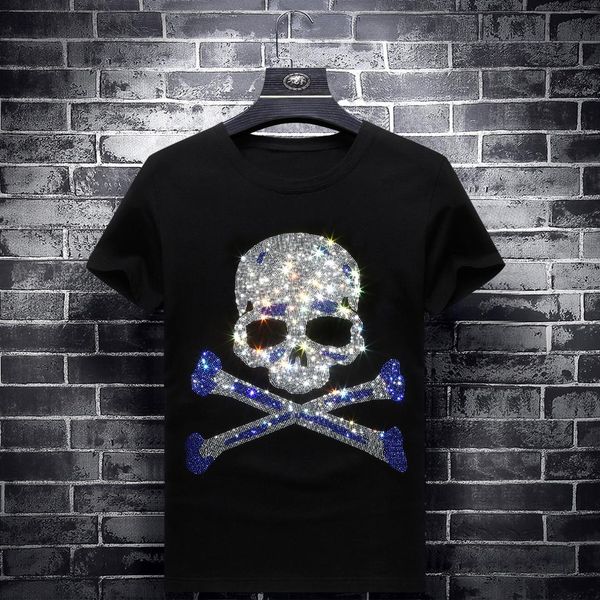 2019 glittering rhinestones skulls t shirts mens fashion clothing streetwear short sleeve o neck modal cotton calaveras camiseta, White;black
2019 glittering rhinestones skulls t shirts mens fashion clothing streetwear short sleeve o neck modal cotton calaveras camiseta, White;black