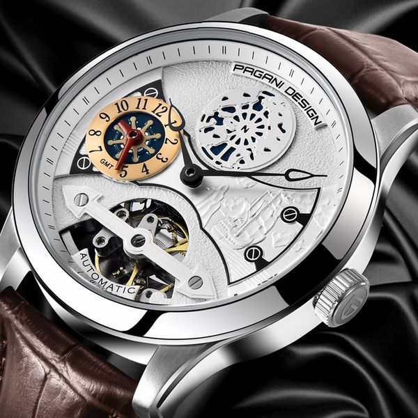 43 мм pagani дизайн белый циферблат мужские случайные моды коричневый кожаный ремешок мужские автоматические механические часы, Slivery;brown
43 мм pagani дизайн белый циферблат мужские случайные моды коричневый кожаный ремешок мужские автоматические механические часы, Slivery;brown