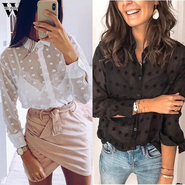 womail blouse women chiffon shirts 2020 summer long sleeve blouse elegant office loose blusas mujer de moda 2020 workwear p0, White 
womail blouse women chiffon shirts 2020 summer long sleeve blouse elegant office loose blusas mujer de moda 2020 workwear p0, White